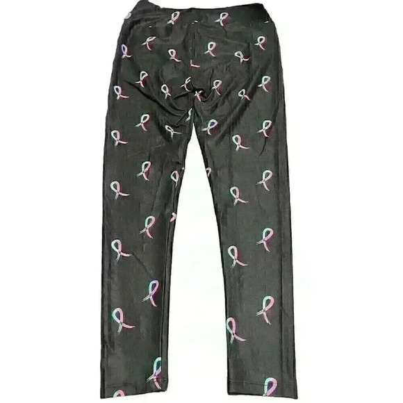 Pink & Blue Ribbons One Size Child Loss Awareness Leggings Size 4-14 NWT - Picture 2 of 5